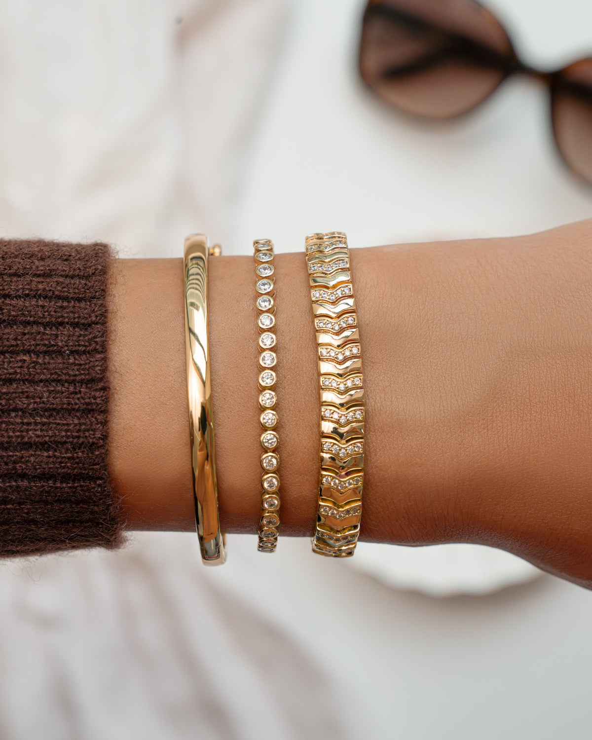 Round Bezel Tennis Bracelet