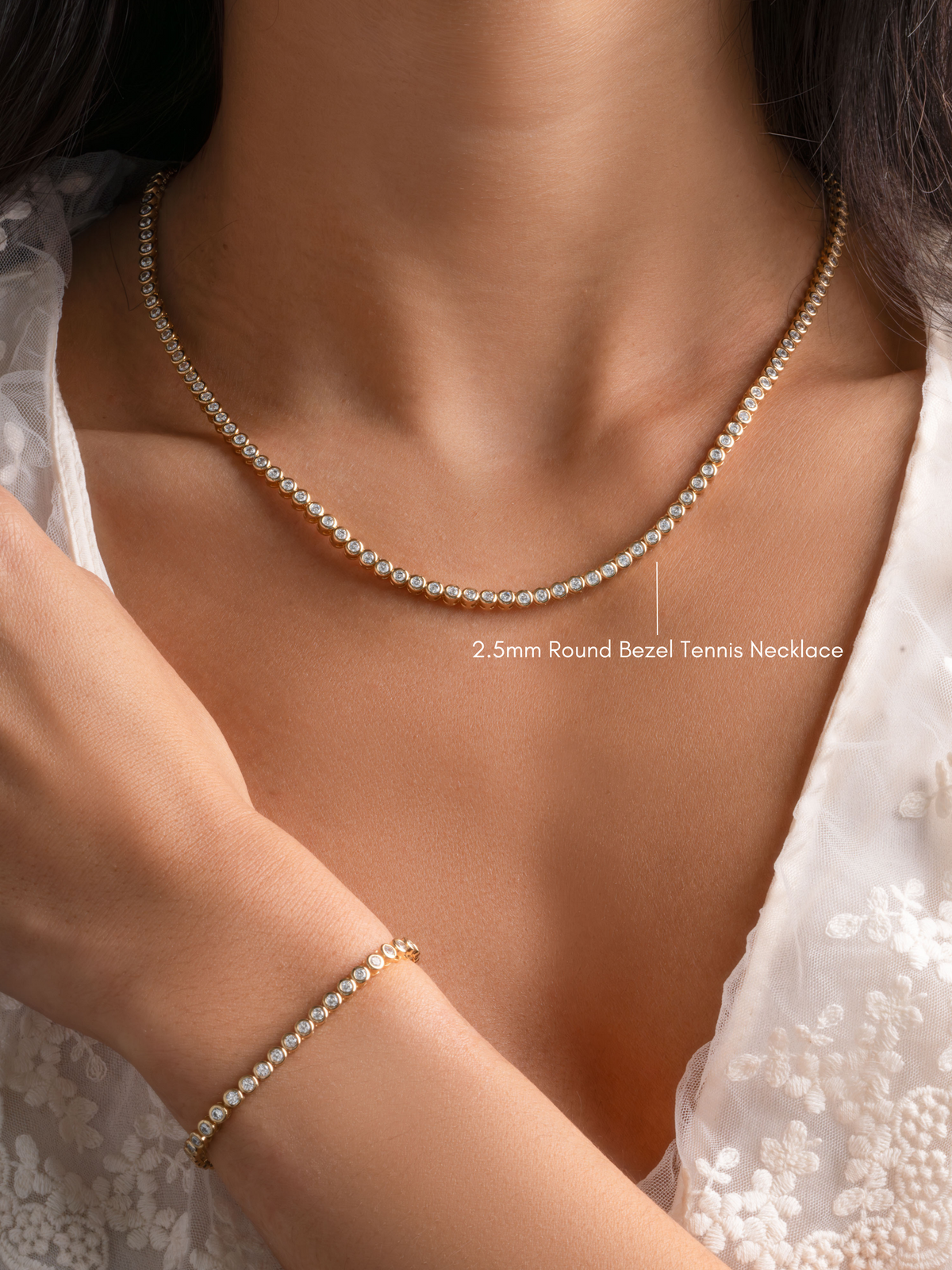 Round Bezel Tennis Bracelet