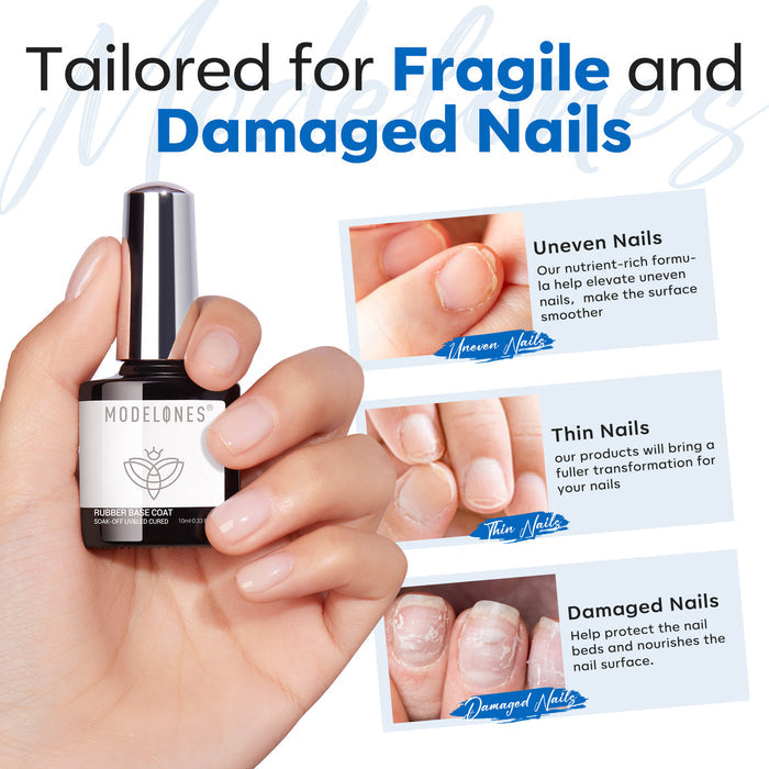 Rubber Base Coat 10ml Top&Base Coat MODELONES #clear