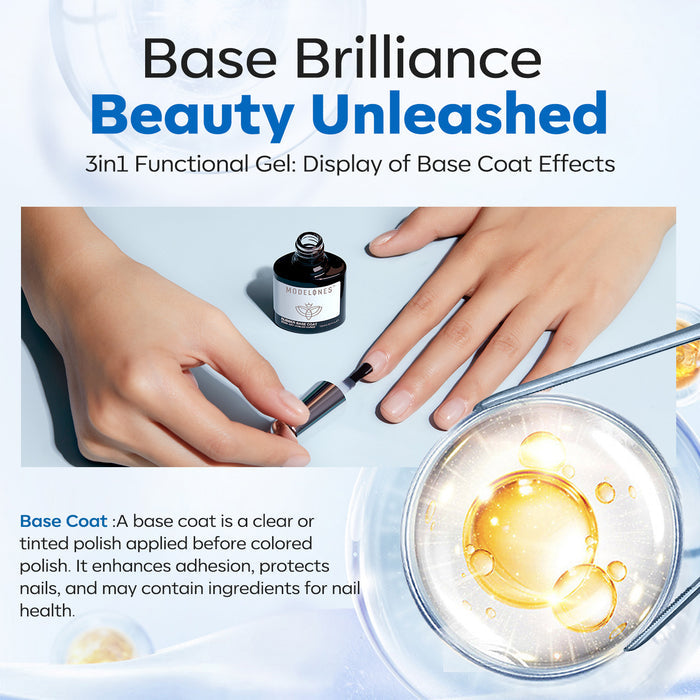 Rubber Base Coat 10ml Top&Base Coat MODELONES #clear