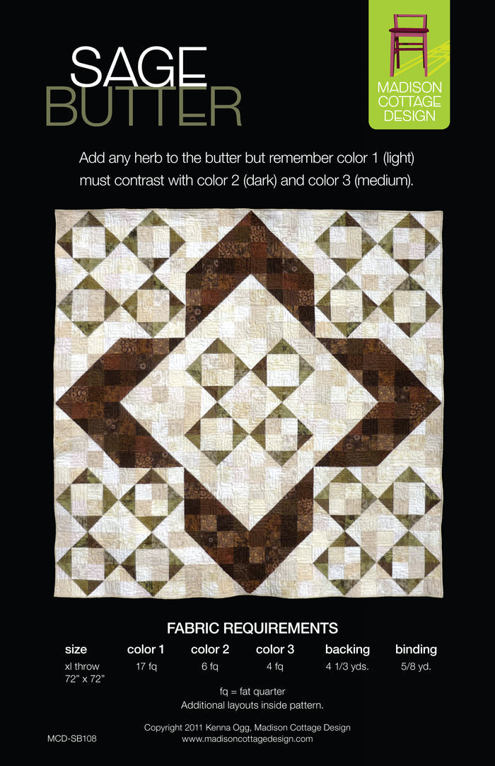 Sage Butter Quilt Pattern by Madison Cottage Design