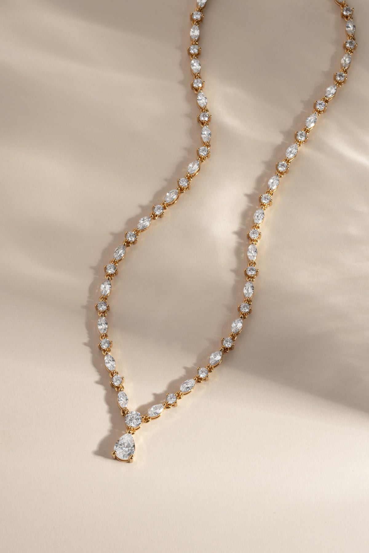 Pear Tennis Necklace