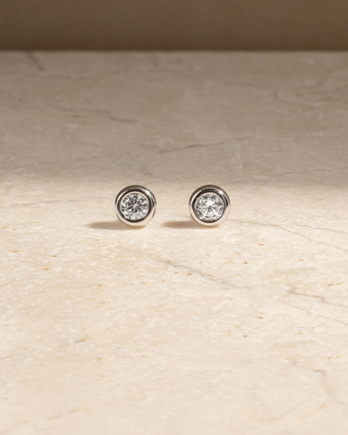Diamond Bezel Dome Studs