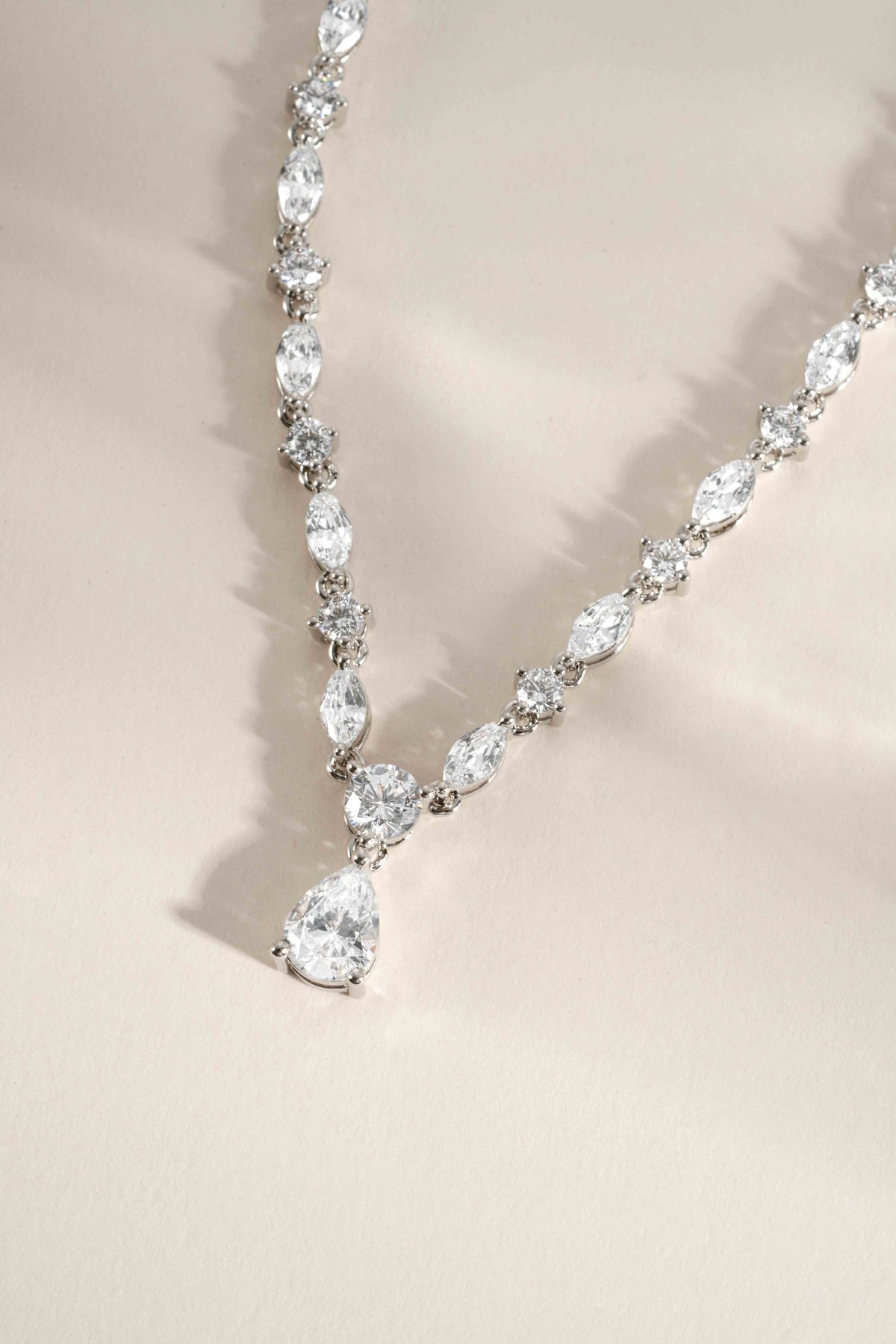 Pear Tennis Necklace