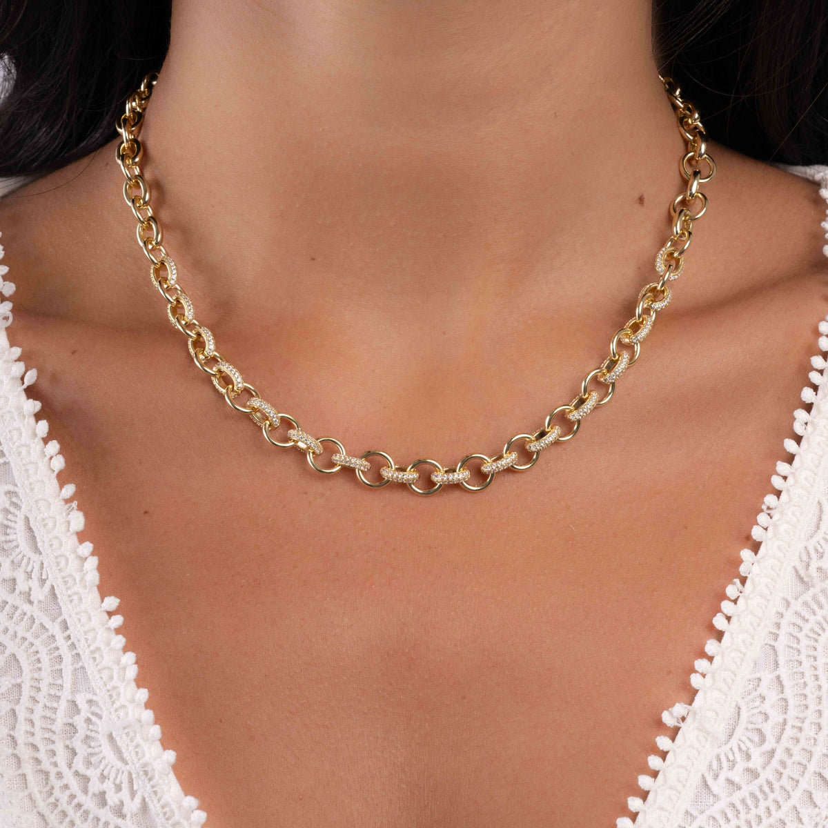 Statement Pavé Necklace