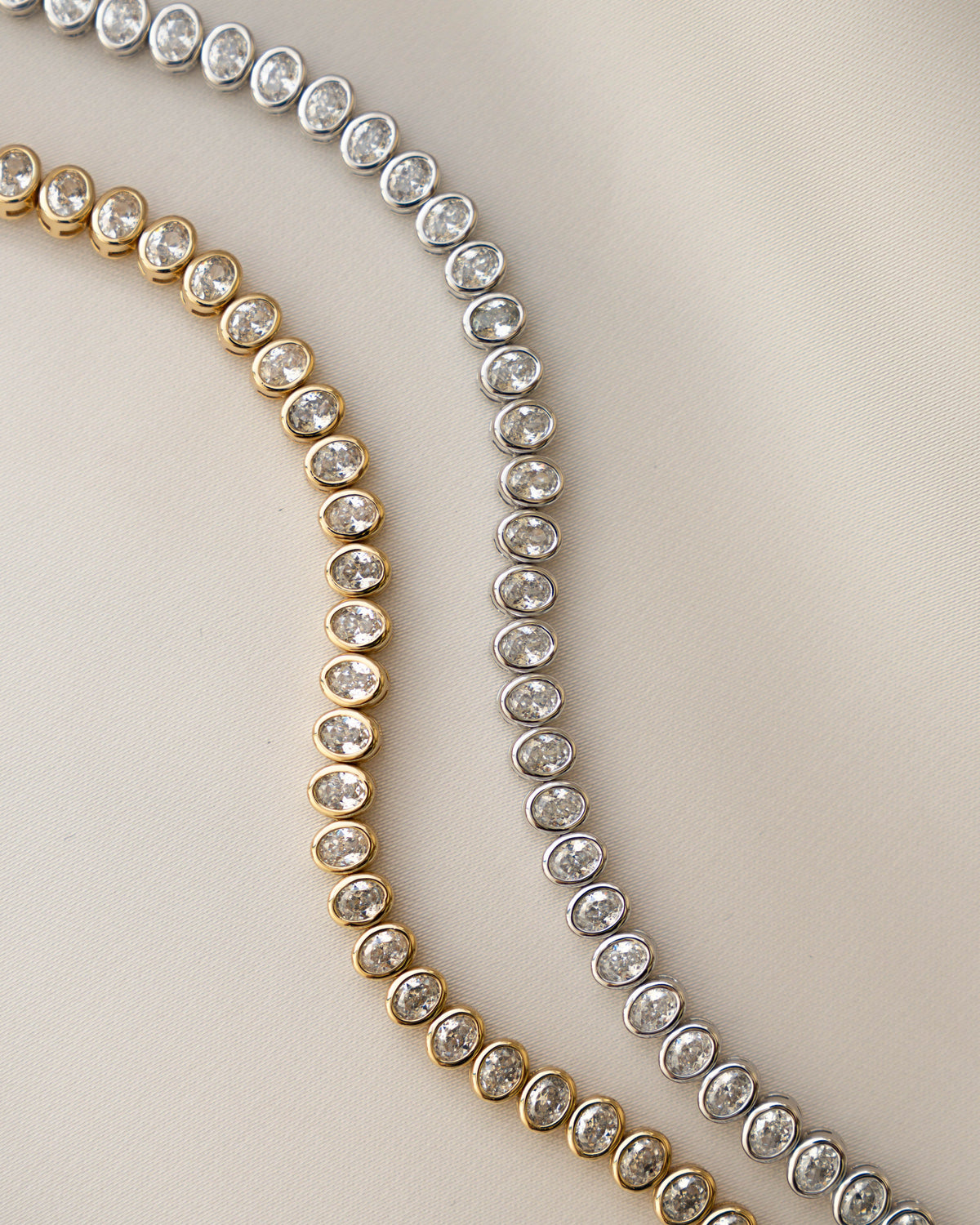 Oval Bezel Tennis Bracelet