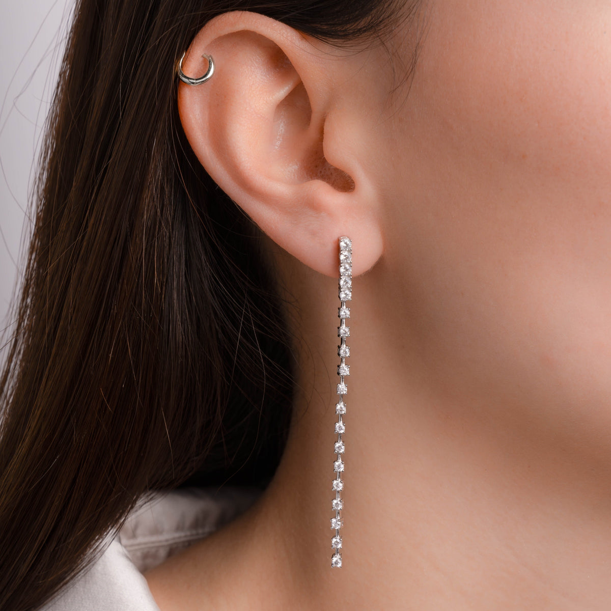 Diamond Line Earrings