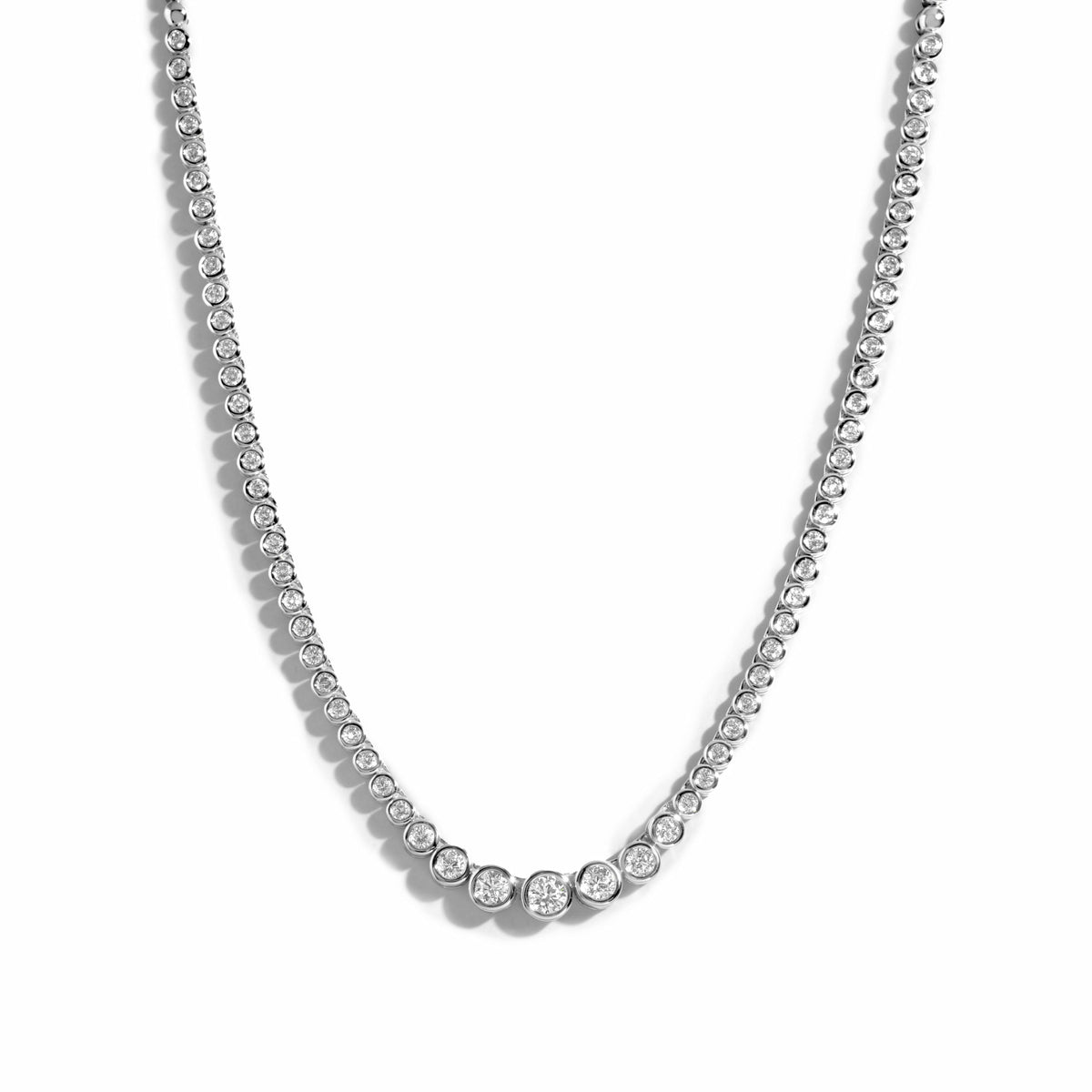 Gradient Bezel Tennis Necklace