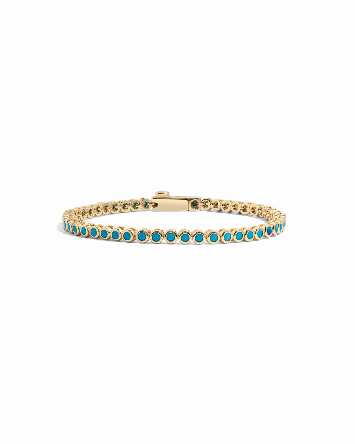Turquoise Bezel Tennis Bracelet