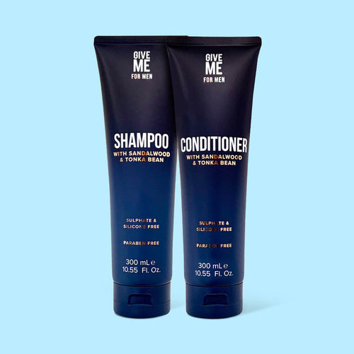 Sandalwood & Tonka Bean - Shampoo & Conditioner For Men (Worth £13.98) - Give Me Cosmetics
