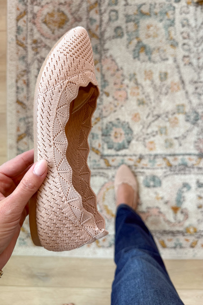 Scalloped Flats - Mauve - B Social Boutique