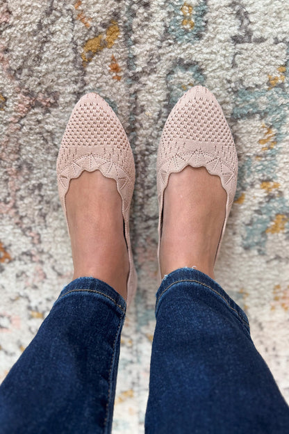 Scalloped Flats - Mauve - B Social Boutique
