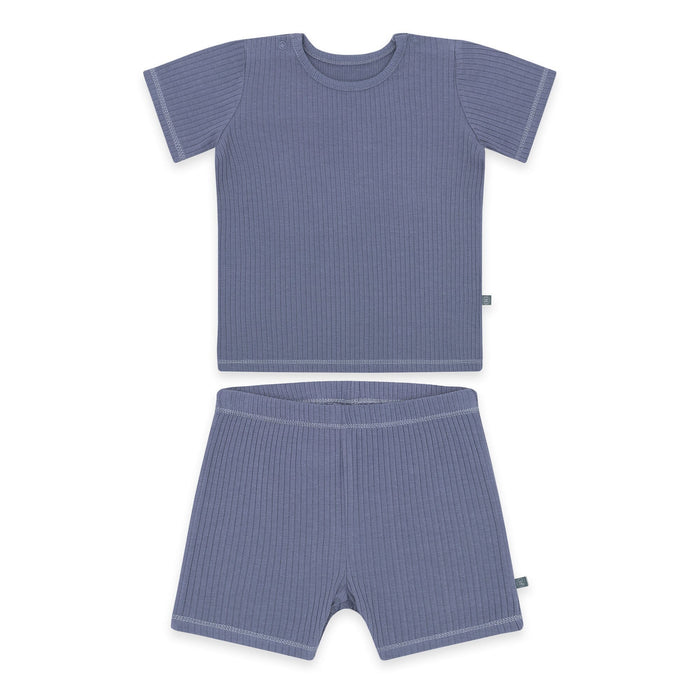 Schlafanzug kurz 2-teilig | Essential Blau