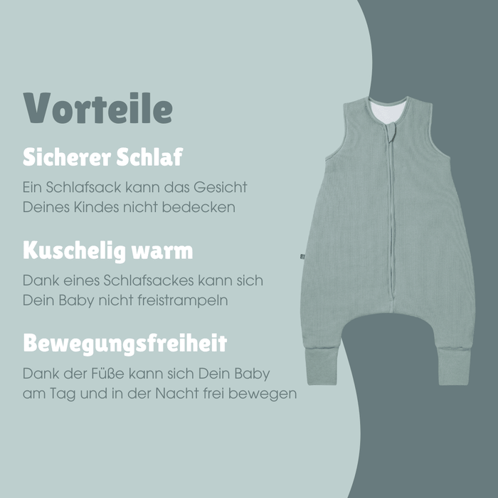 Schlafsack mit Umschlag-Fuß 2.5 TOG | Essential Mint