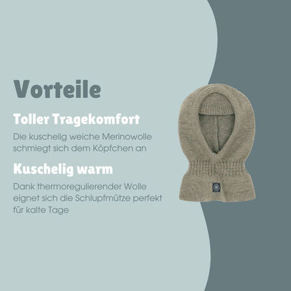 Schlupfmütze aus Merinowolle | Essential Beige