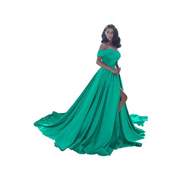 green wedding dress
