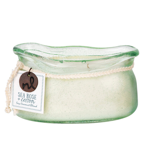 Sea Rose and Cotton Windward Glass Candle