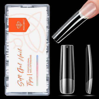 216 Pcs Semi-Frosted Nail Tips Nail Tip MODELONES # Long Square