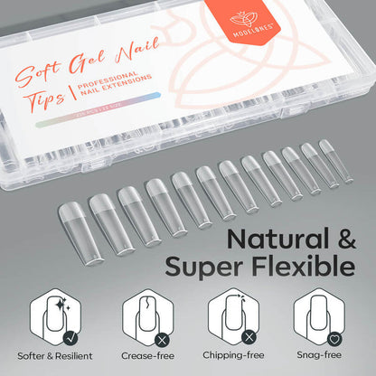 216 Pcs Semi-Frosted Nail Tips Nail Tip MODELONES #