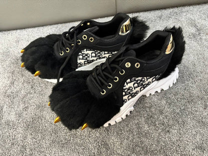 Shoe Paws - Black with Gold Claws