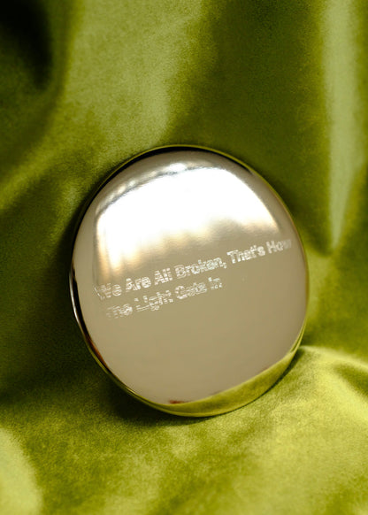 Silver 'We Are All Broken...' Large Metal Badge | TAKAHIROMIYASHITA TheSoloist. | DEPARTAMENTO