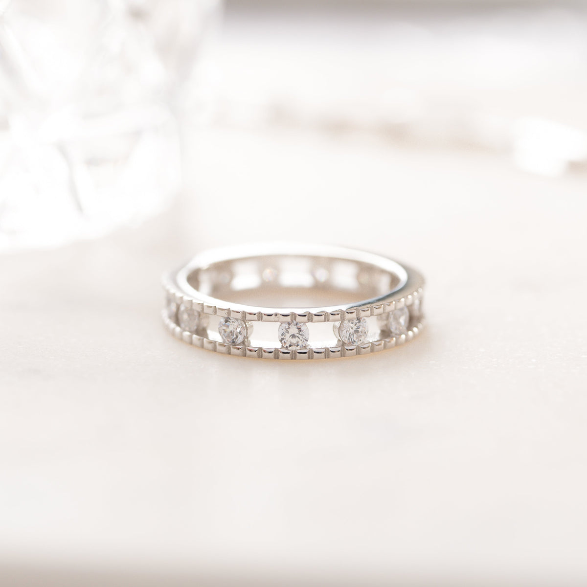 Studded Double Eternity Ring