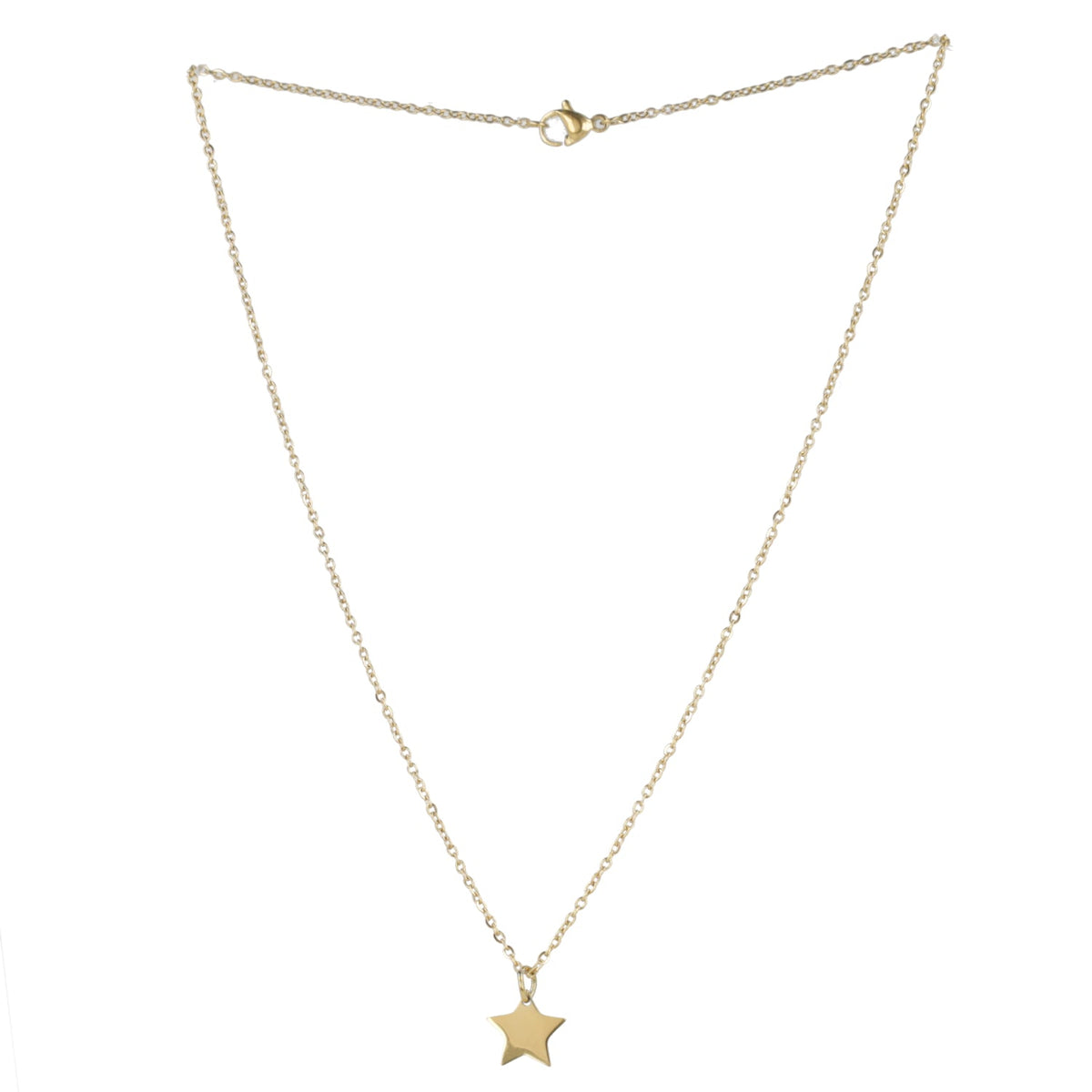 Simple Star Pendant Necklace (Gold Plated)