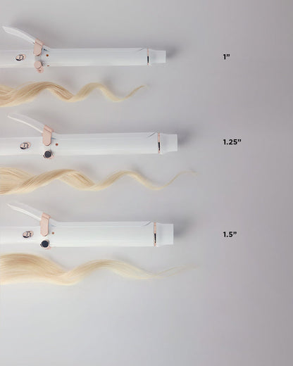 3 curling irons showing length difference