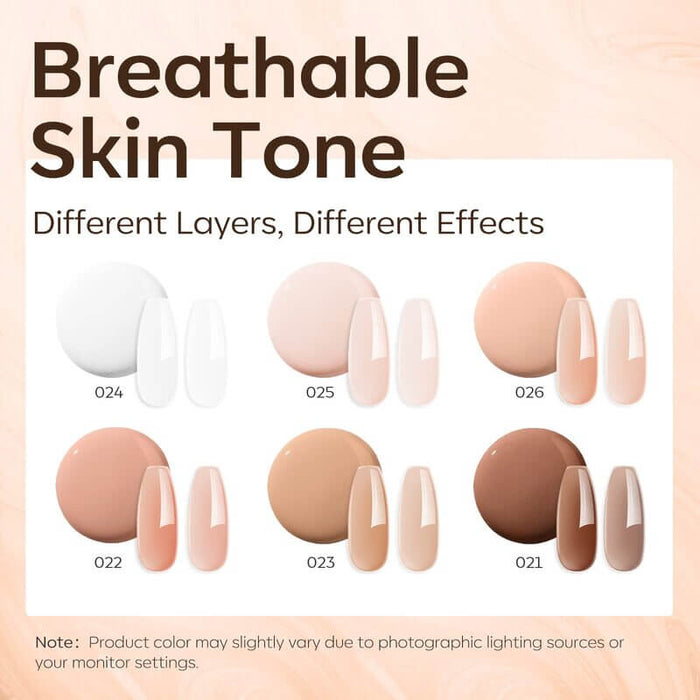 Skin Tone - 6 Colors 8-in-1 Builder Nail Gel Set 7ml Builder Gel MODELONES #