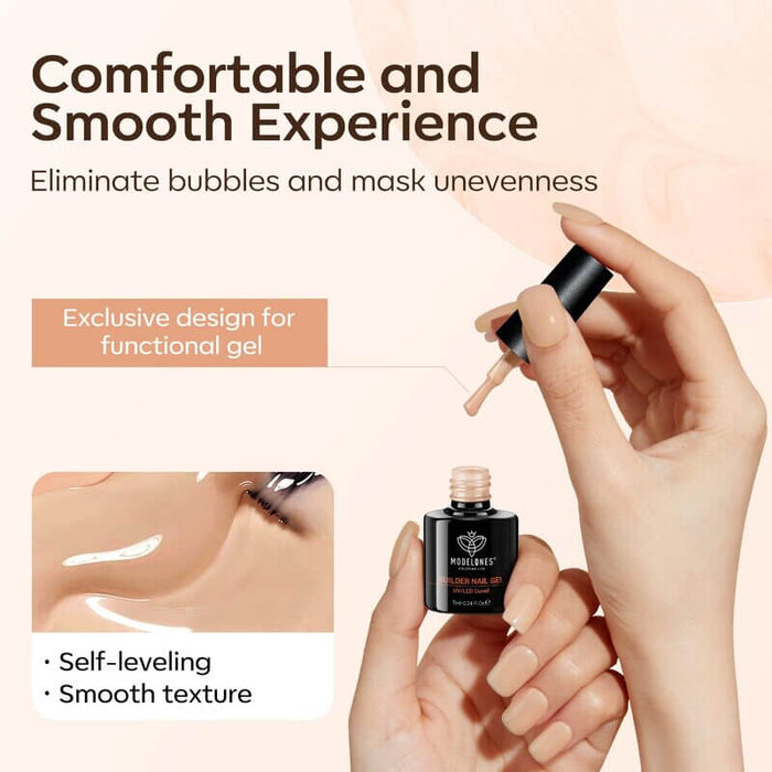 Skin Tone - 6 Colors 8-in-1 Builder Nail Gel Set 7ml Builder Gel MODELONES #