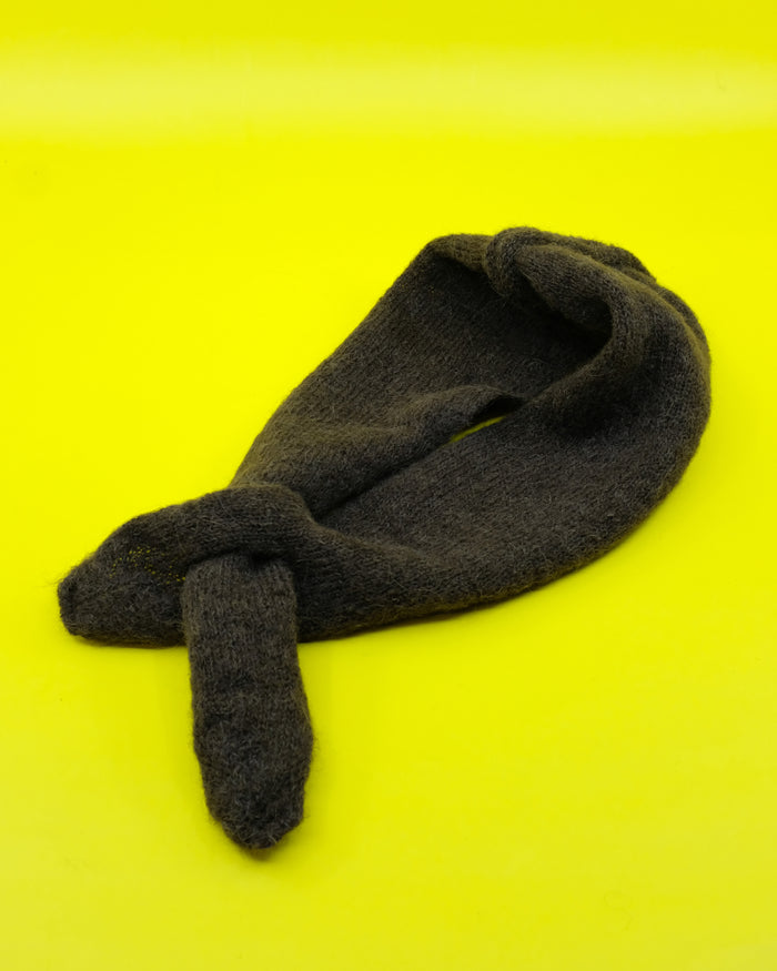 Smokey Brown Fuzzy Alpaca Miniature Scarf | Our Legacy | DEPARTAMENTO