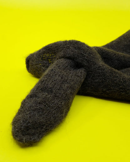 Smokey Brown Fuzzy Alpaca Miniature Scarf | Our Legacy | DEPARTAMENTO