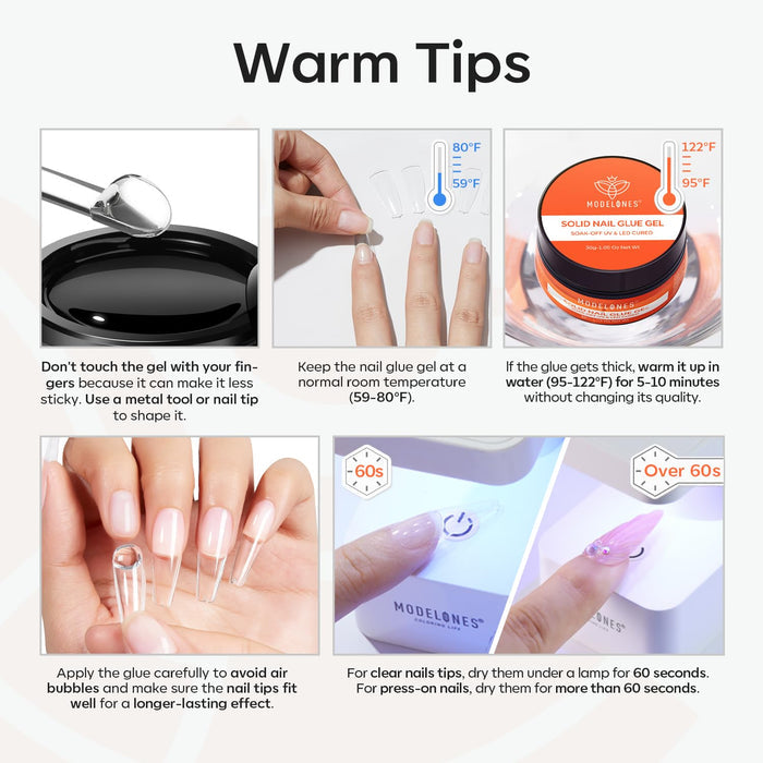 Modelones Soild Nail Glue Gel 30g Nail Glue MODELONES #