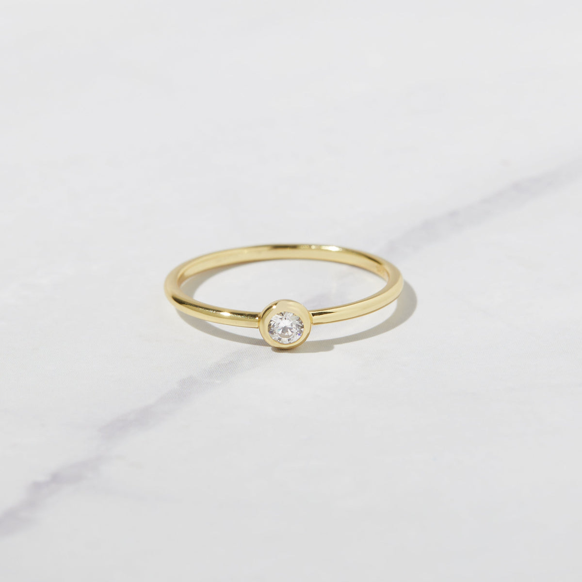 Solitaire Bezel Ring