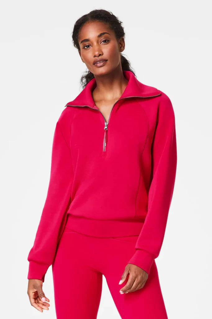 SPANX: AirEssentials Half Zip - Fuchsia