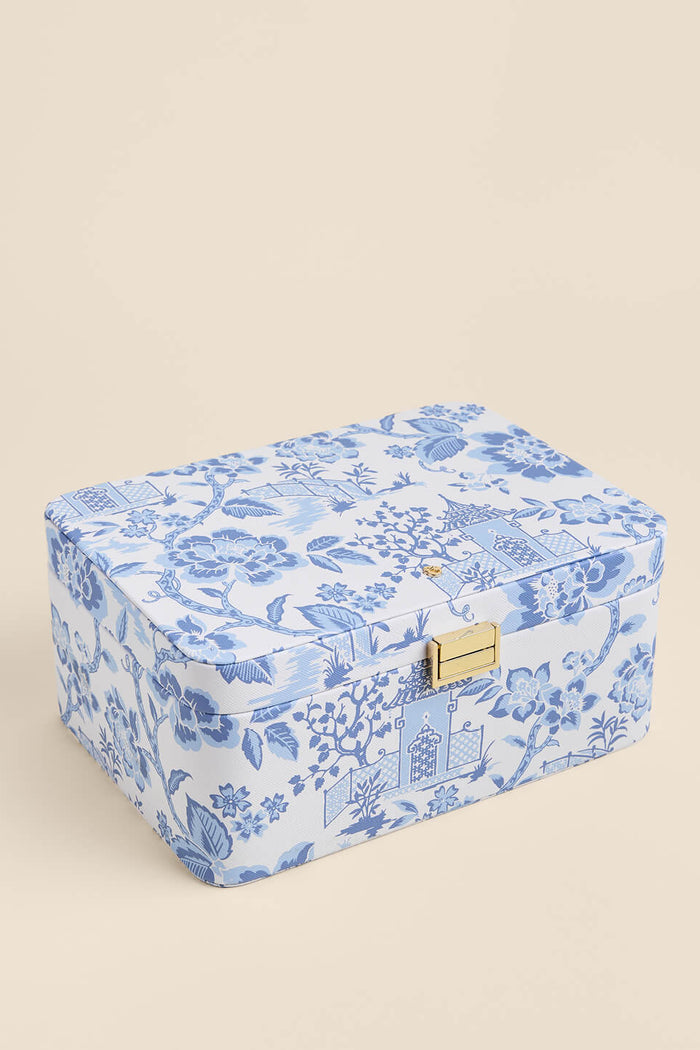Spartina 449: Medium Desktop Jewelry Case - Garden Toile