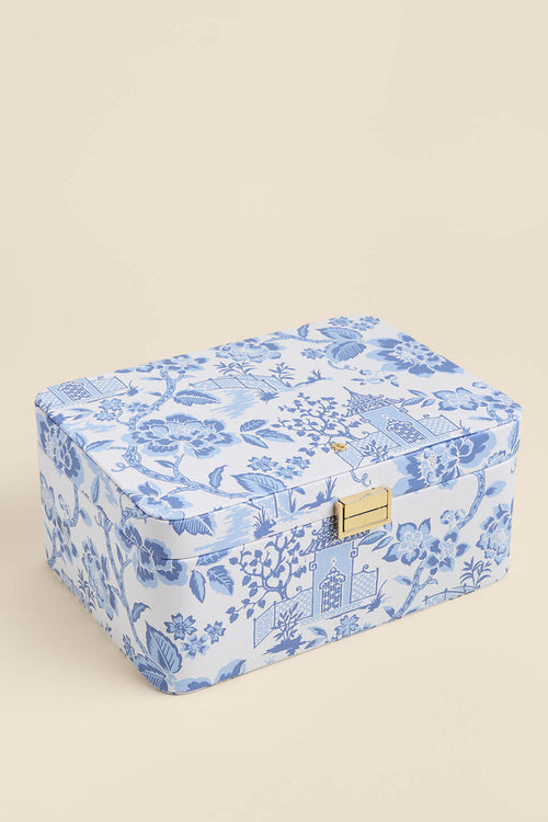 Spartina 449: Medium Desktop Jewelry Case - Garden Toile