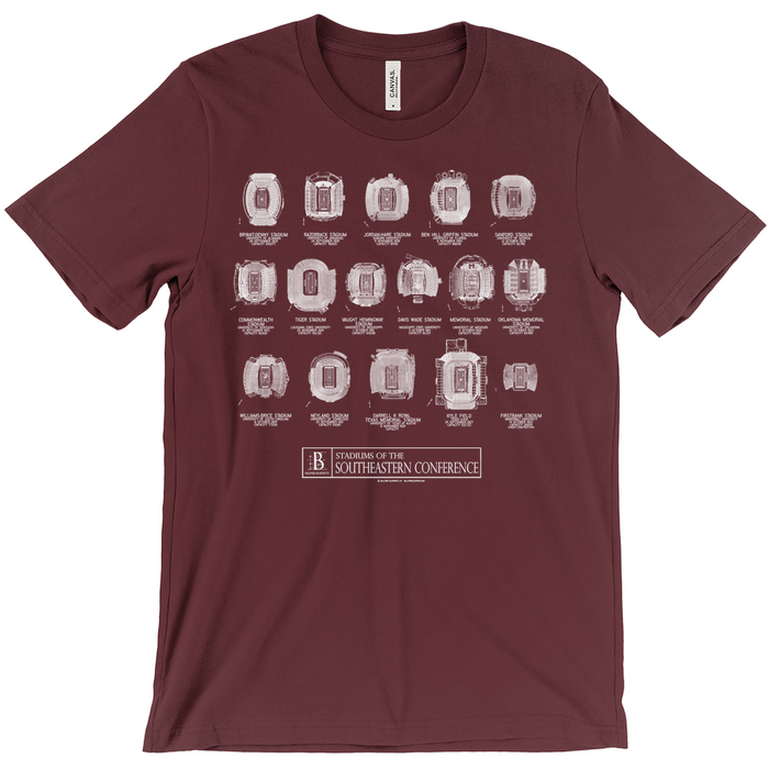 Stadiums of the SEC Unisex T-Shirts
