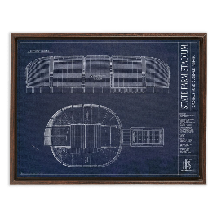 Framed Canvas - Small - Walnut