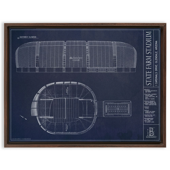 Framed Canvas - Large - Walnut
