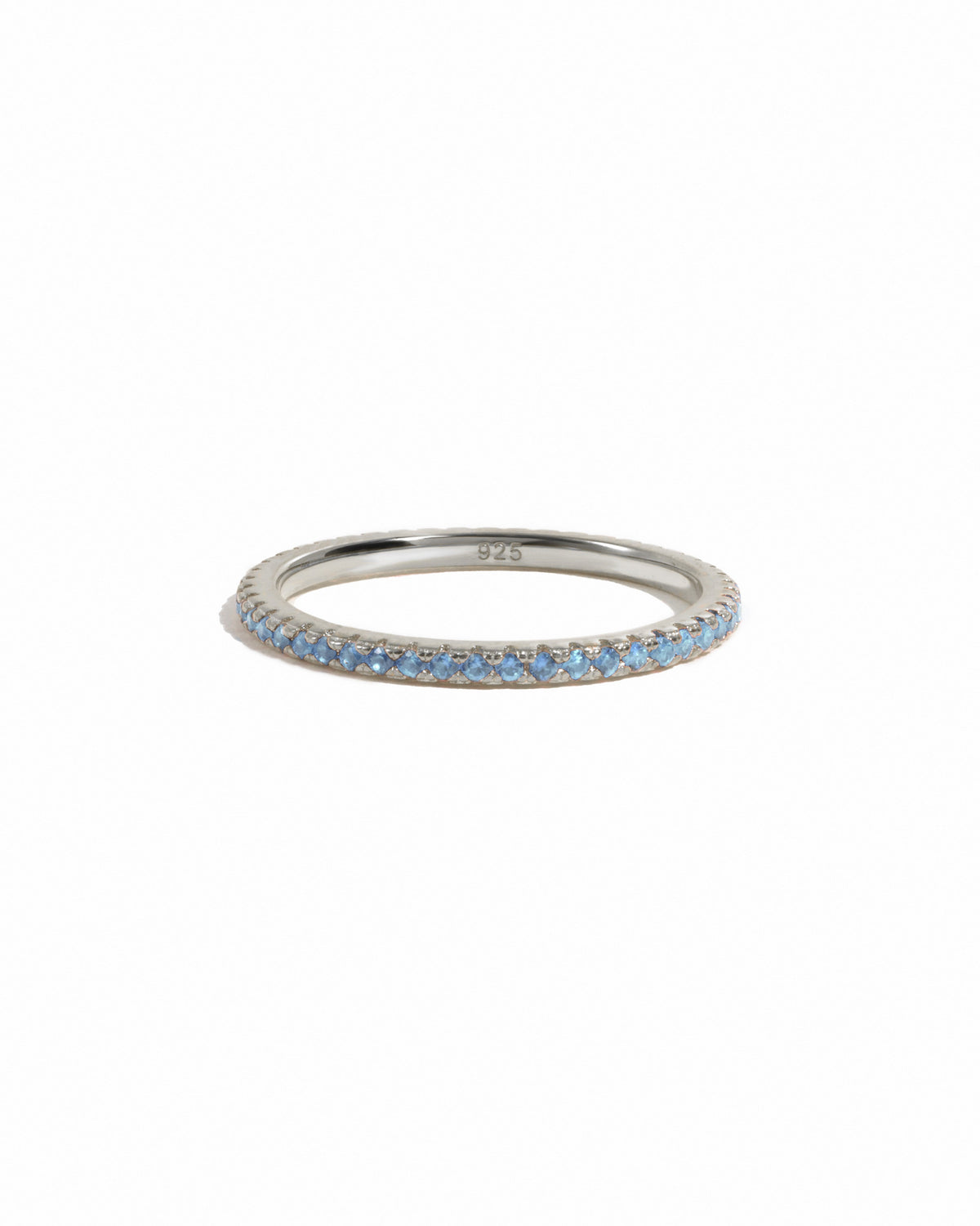 Blue Topaz Birthstone Eternity Ring