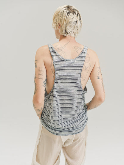Stripe Cotton Linen Jersey Tank | Edward Cuming | DEPARTAMENTO