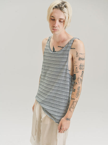 Stripe Cotton Linen Jersey Tank | Edward Cuming | DEPARTAMENTO