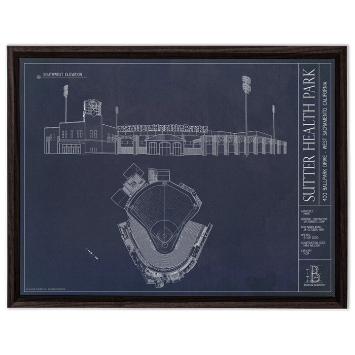 Framed Canvas - Large - Walnut
