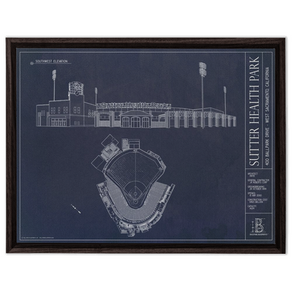Framed Canvas - Large - Walnut