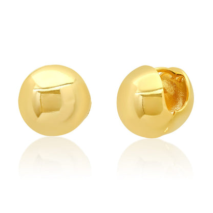 Gold Ball Huggies