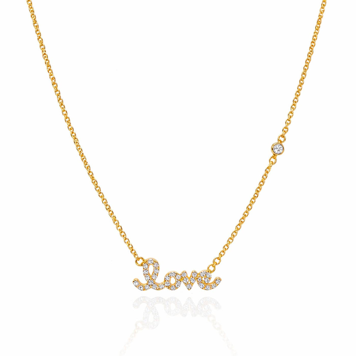 CZ Love Pendant Necklace