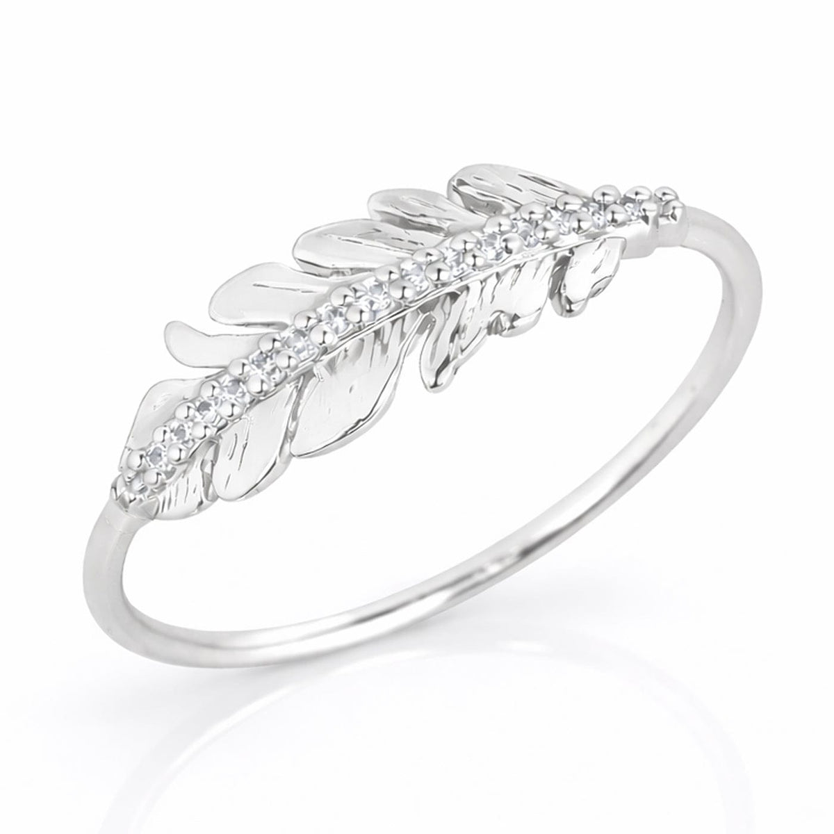 CZ Feather Ring