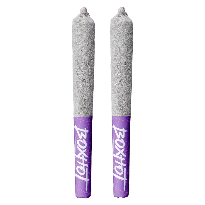 Front view of the Tangerine Scream Infused Pre Rolled 2 x 0.5 g, highlighting its vibrant orange color and cylindrical packaging.