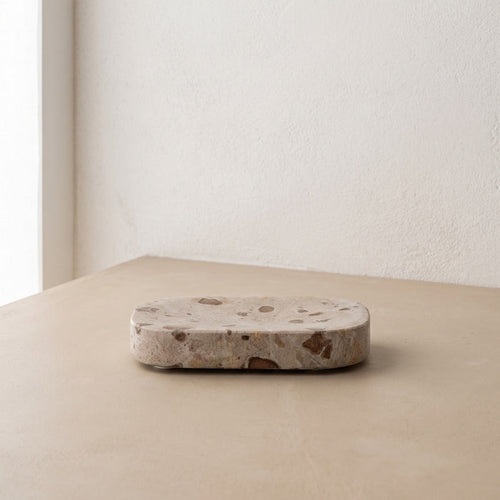 Taupe Marble Soap Dish